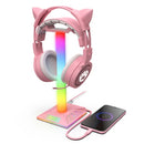 RGB Gaming Headphone Stand with USB Ports Touch Control