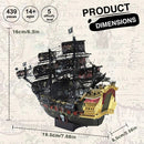 Metal Puzzle Queen Anne's Revenge Jigsaw Pirate Ship DIY Model Building Kit