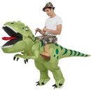 Inflatable Riding Green Dinosaur Cosplay Costume For Kids & Adults