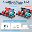 Joycon Charger Game Card Slot For Nintendo Switch TV Dock Station OLED Storage Charging Stand