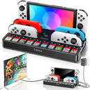 Joycon Charger Game Card Slot For Nintendo Switch TV Dock Station OLED Storage Charging Stand