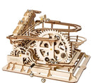 Marble Run DIY Waterwheel Wooden Model Building Block Kit