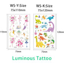 Luminous Temporary Tattoo Stickers for Kids Unicorn - Glow in The Dark Tattoo