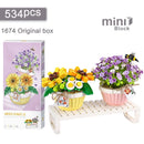 Mini Building Blocks Flowers DIY Plant Bouquets