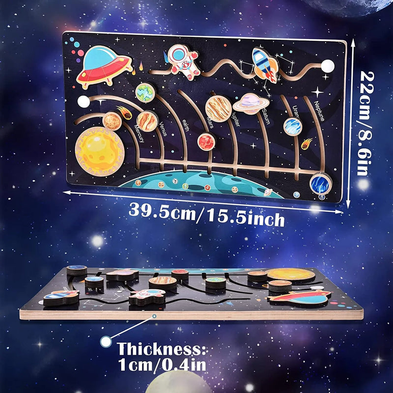 Wooden Solar System Puzzle - Educational Toys for Kids