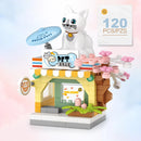 DIY Mini Building Blocks City Street View Pet Shop Coffee Shop Fruit Shop Candy Shop
