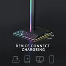 RGB Headphone Stand Type-C & USB Charging Port For Gaming