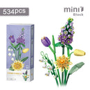 Creative Mini Building Blocks Flowers DIY