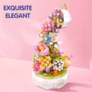 Flower Tea Pot Lighting Music Box - DIY Building Block 575pcs