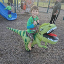 Inflatable Riding Green Dinosaur Cosplay Costume For Kids & Adults