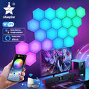 RGB Bluetooth LED Hexagon Light Indoor Wall Light with App Remote Control - 10 Pieces