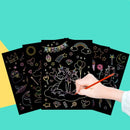 Magic Rainbow Color Scratch Art Paper Card Kit For Kids - Artcards