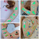 Luminous Temporary Tattoo Stickers for Kids Unicorn - Glow in The Dark Tattoo