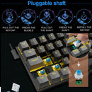 Mini Mechanical Gaming Keyboard 61 Keys Portable Keyboard For Travel