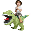 Inflatable Riding Green Dinosaur Cosplay Costume For Kids & Adults