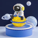 Micro Building Blocks Space Astronaut Figure With Light - Mini Size DIY Bricks Set