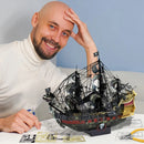 Metal Puzzle Queen Anne's Revenge Jigsaw Pirate Ship DIY Model Building Kit