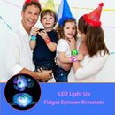 LED Light Up Fidget Spinner Bracelets Party Favors For Kids - Pack