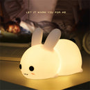 Dimmable Rabbit Night Light USB Rechargeable Lamp For Kids Bedroom