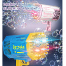 Automatic Gatling Bazooka Electric Bubble Machine Gun With Light - Outdoor Toys