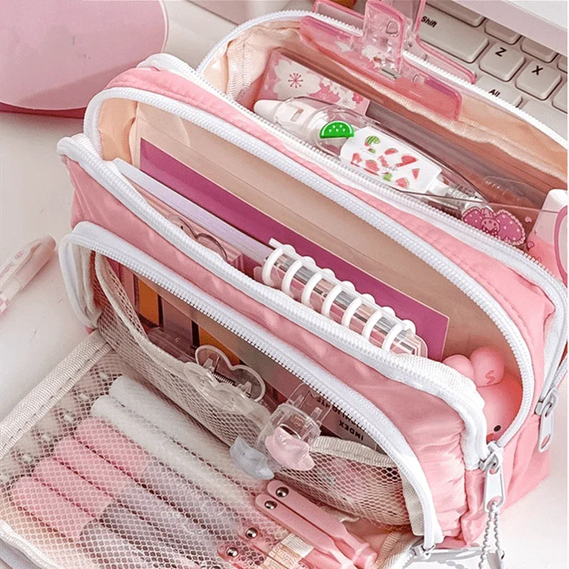 Kawaii Pencil Case 3 Layers Cute Pen Bag - School Supplies Stationery