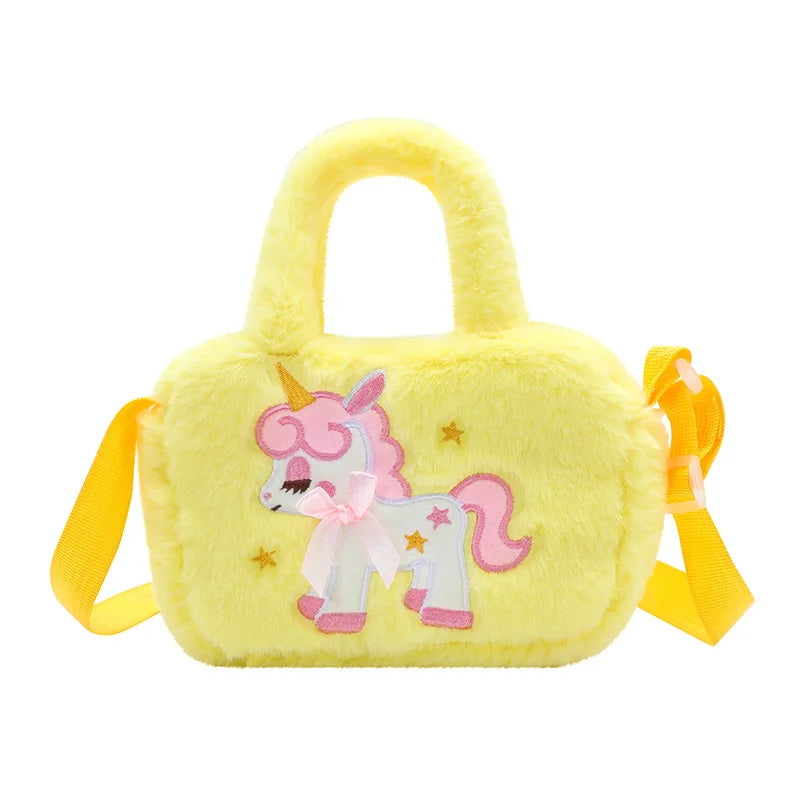 Cute Unicorn Plush Handbag For Girls