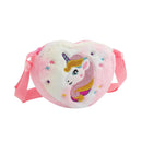 Lovely Heart Shape Unicorn Handbag For Girls - Mini Purse