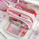 Kawaii Pencil Case 3 Layers Cute Pen Bag - School Supplies Stationery