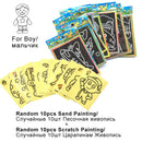 Magic Scratch Art Doodle Pad Sand Painting Cards