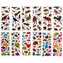 12 Sheets/Pack Kids Stickers 3D Puffy Bulk Cartoon Zoo Animal / Fruits Various Scrapbooking Stickers for Kids