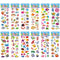 12 Sheets/Pack Kids Stickers 3D Puffy Bulk Cartoon Zoo Animal / Fruits Various Scrapbooking Stickers for Kids