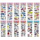 12 Sheets/Pack Kids Stickers 3D Puffy Bulk Cartoon Zoo Animal / Fruits Various Scrapbooking Stickers for Kids