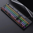 Retro Punk Mechanical Keyboard 104 Keys USB Wired Gaming Keyboard RGB Backlit