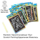 Magic Scratch Art Doodle Pad Sand Painting Cards