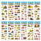 12 Sheets/Pack Kids Stickers 3D Puffy Bulk Cartoon Zoo Animal / Fruits Various Scrapbooking Stickers for Kids