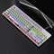 Retro Punk Mechanical Keyboard 104 Keys USB Wired Gaming Keyboard RGB Backlit