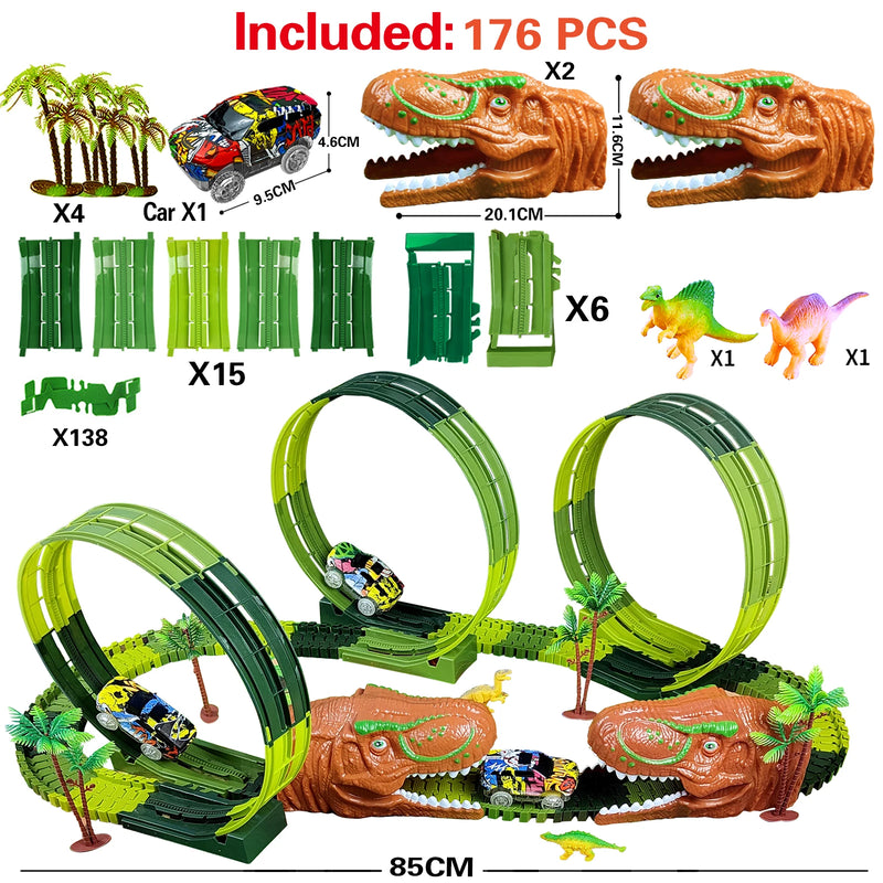 Dinosaur Railway Track Set For Kids