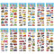 12 Sheets/Pack Kids Stickers 3D Puffy Bulk Cartoon Zoo Animal / Fruits Various Scrapbooking Stickers for Kids