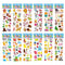 12 Sheets/Pack Kids Stickers 3D Puffy Bulk Cartoon Zoo Animal / Fruits Various Scrapbooking Stickers for Kids