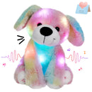 Recordable Colorful Plush Toys with LED - Cat, Bear, Dog, Monkey, Elephant