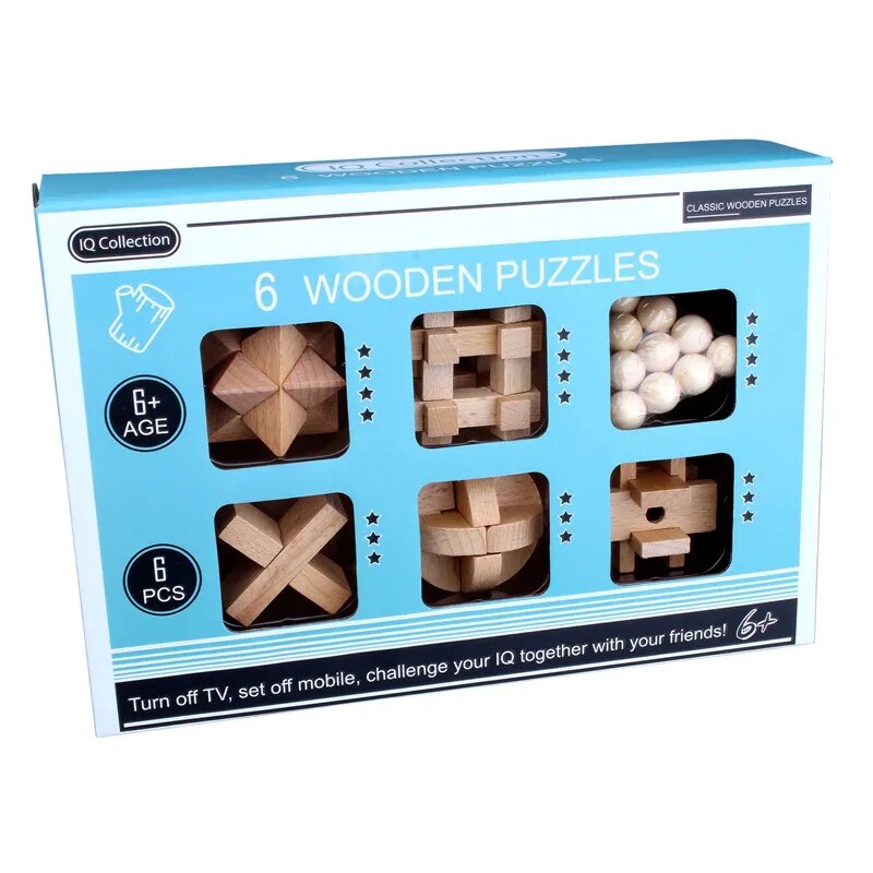 Jigsaw Puzzle Brain Teaser Educational Toys - 6 Puzzle Set