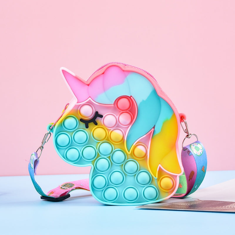 Unicorn Pops Bubble Fidget Style Purse for Girls