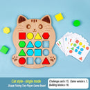 Geometric Shape Color Matching 3D Puzzle Educational Toys For Kids