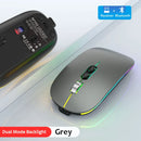 Dual Mode Bluetooth Wireless Mouse One-Click Desktop Function + Rechargeable + Backlight