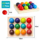 Balls and Cups Wooden Baby Toy - Color Sorting Games For Kids