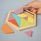 Hexagonal Wooden Puzzles Educational Toys For Children Kids IQ Test Logic Game