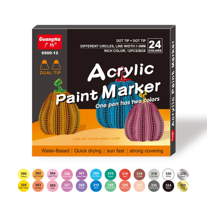 Acrylic Paint Marker for Wood Canvas, Rock, Glass or Ceramic