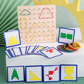 Montessori Baby Creative Toy Rubber Tie Nail Boards