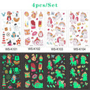 Luminous Temporary Tattoo Stickers for Kids Unicorn