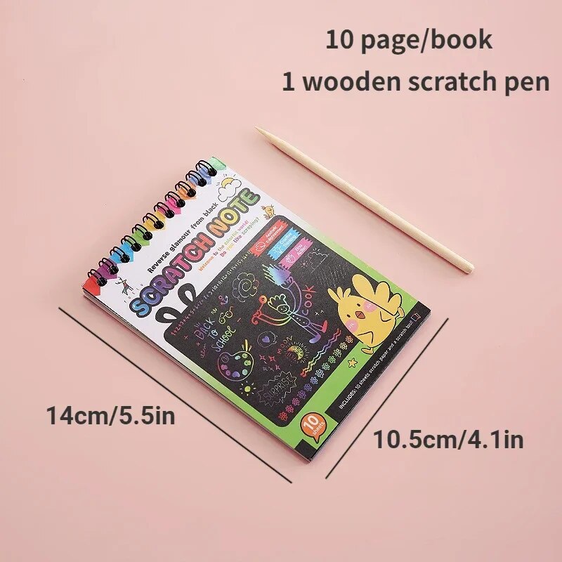 Magic Rainbow Scratch Paper Note Pad Kit